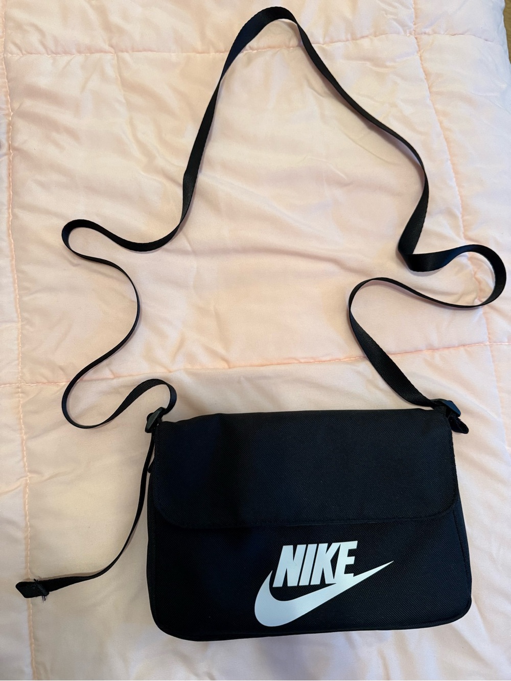 Nike Black Crossbody with White Swoosh Logo